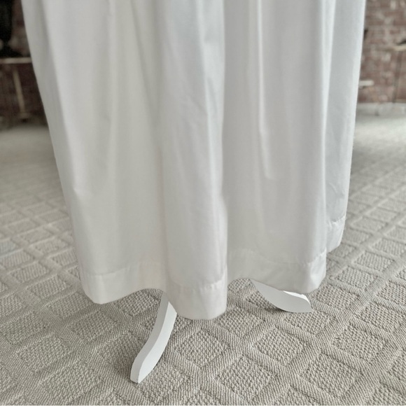 En Saison Midi Dress White Tiered Puff Short Sleeve Midi XS Babydoll Open Back - Picture 8 of 17